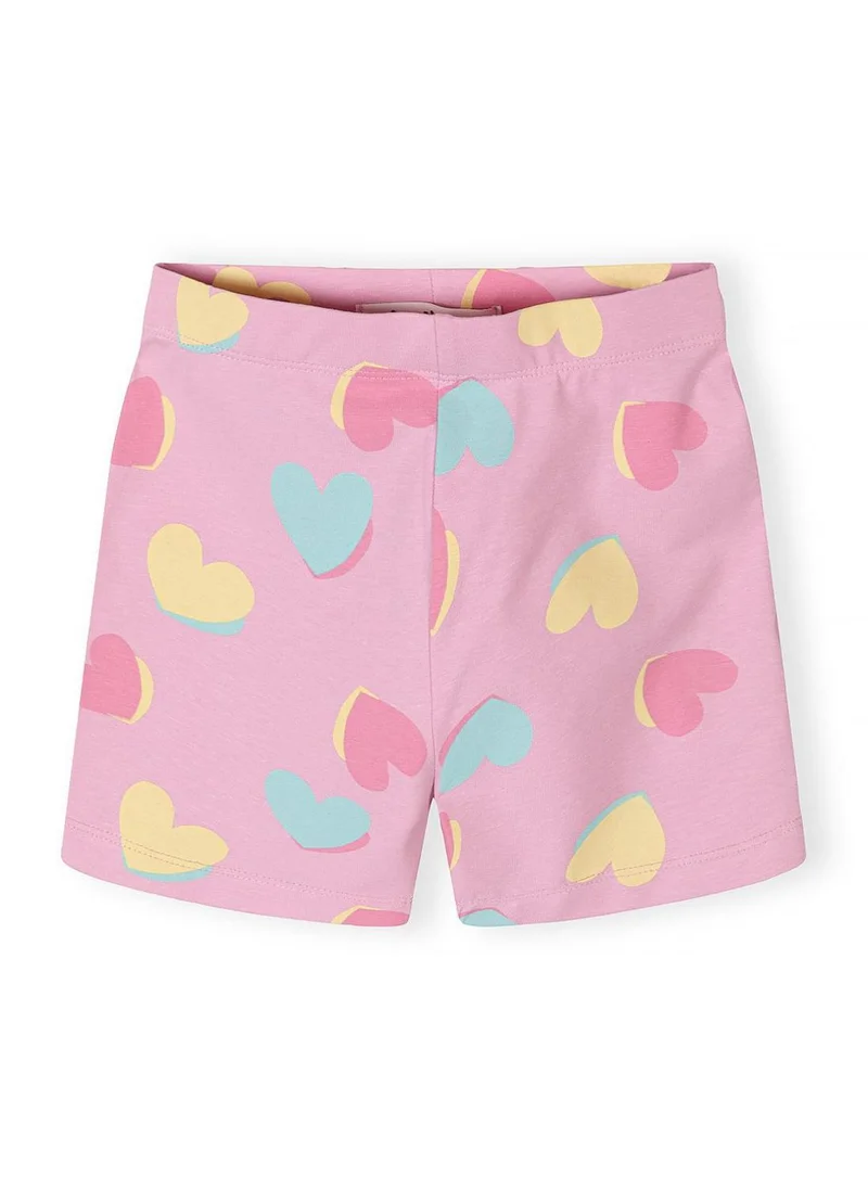 MINOTI Girls 5-pack lilac-print cycle shorts soft cotton stretch 12 months to 7 years